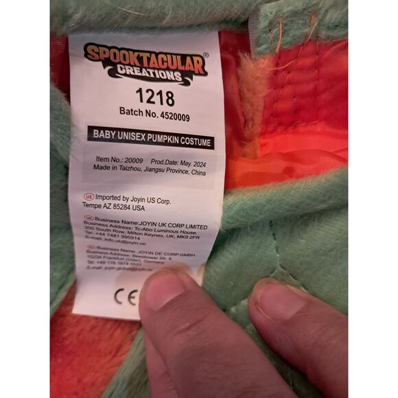 Infant pumpkin costume - Picture 3 of 6